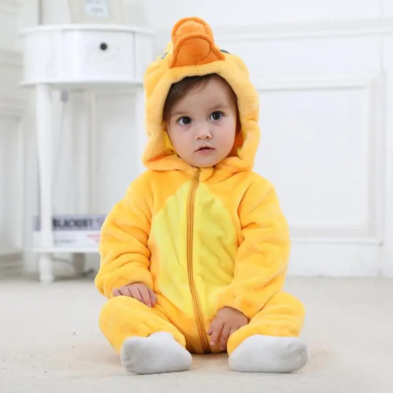 

Baby rompers hello kitty girls clothes newborn baby Cartoon pajamas warm winter animal Pajamas roupas de bebe