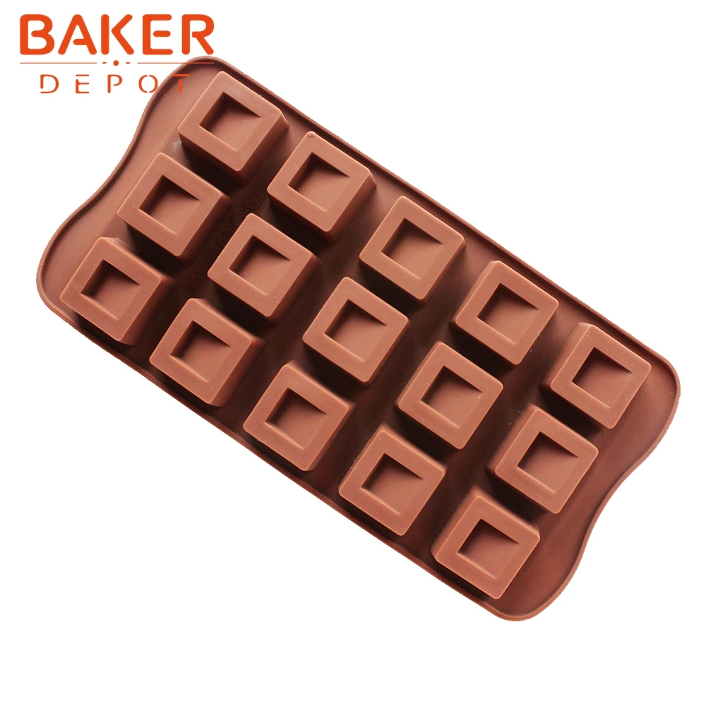BAKER DEPOT силиконовая форма шоколада квадратный торт кондитерское приспособление для выпечки лед Мыло Конфеты Мармеладные jello помадка форма для бисквитов