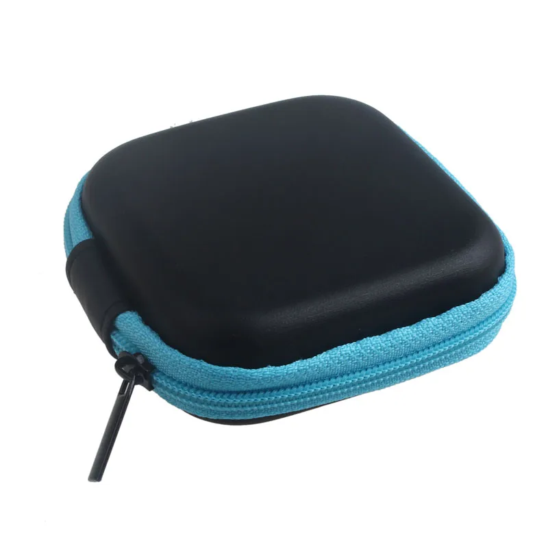 

Zipper Storage Bag Carrying Case For Hard Keep Earphone SD Memory Card Area Holder Blue