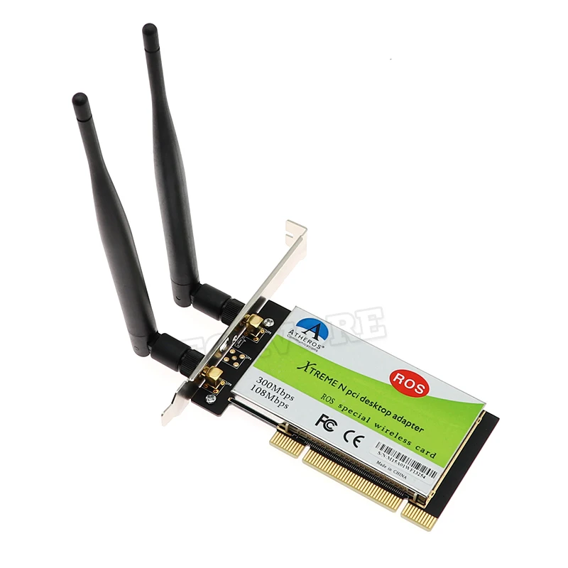Настольная Двухдиапазонная беспроводная сетевая карта PCI 300 м для поддержки