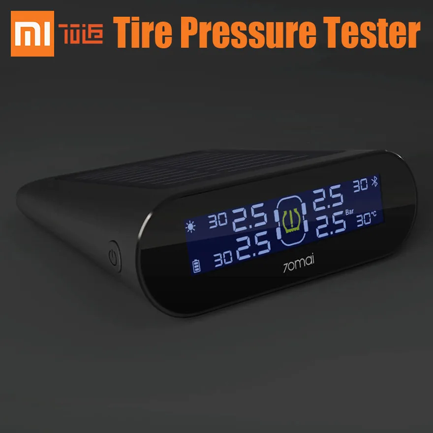 Xiaomi 70mai Тестер давления в шинах монитор TPMS Солнечная энергия двойной usb зарядка датчик системы сигнализации ЖК-дисплей