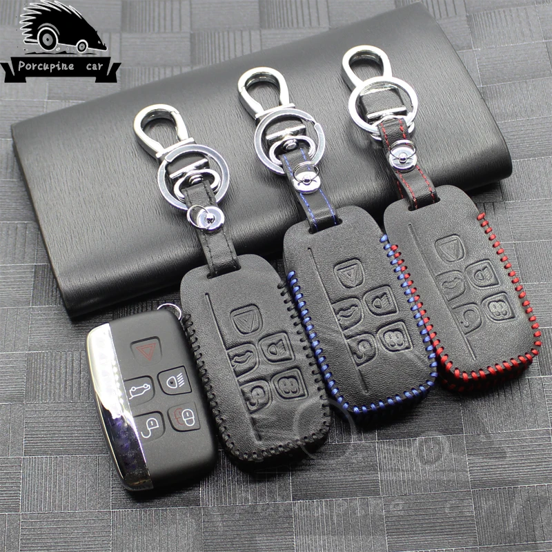 

Genuine leather car key case for SPORT Land Rover RANGE ROVER Evoque Freelander 2 found Discovery 2 DISCOVER 5 Button car key