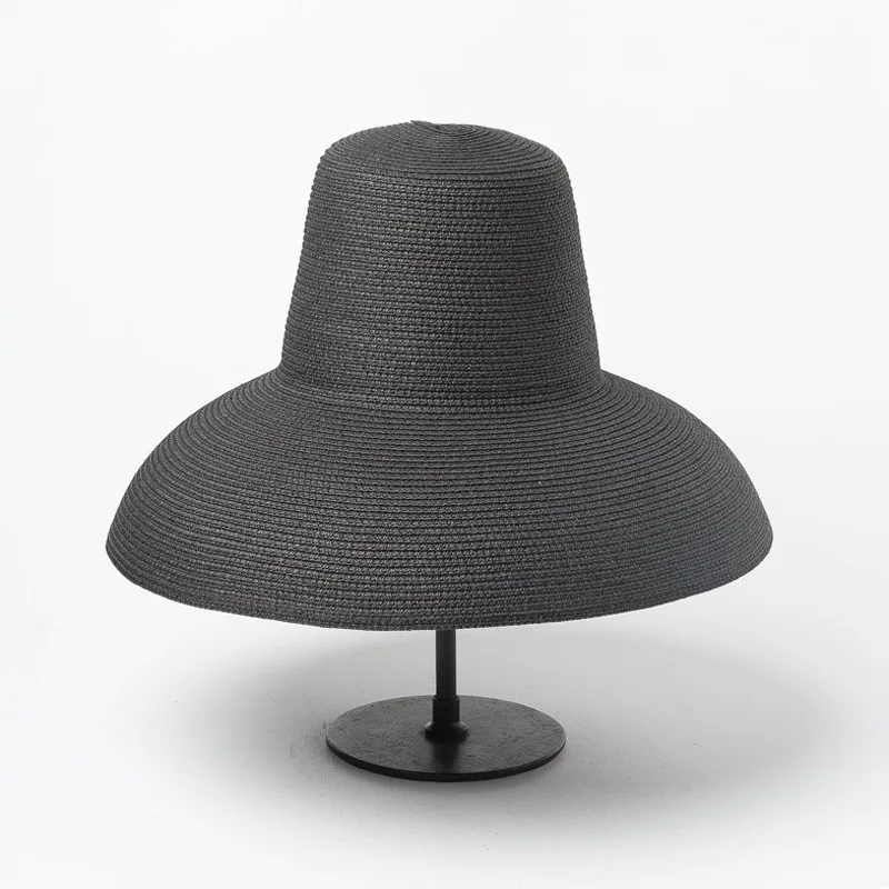 Летняя шляпа унисекс для женщин с широкими полями, шляпа от солнца с ветровым ремешком, пляжные летние соломенные шляпы для женщин