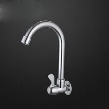 Бесплатная доставка Одной ручкой InWall установлен Кухня Раковина кран с полированной поверхностью одной холодной Кухня Раковина Водопроводный Кран