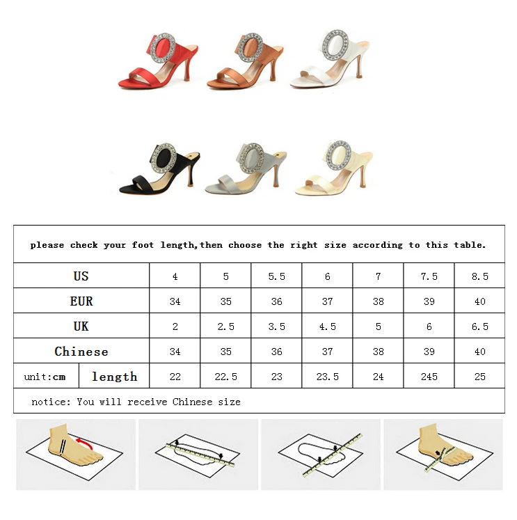 Обувь; женские шлепанцы со стразами с металлической пряжкой и открытым носком; слайды на высоких каблуках; сандалии; zapatos mujer; Цвет черный, золотой, серый, бежевый, белый