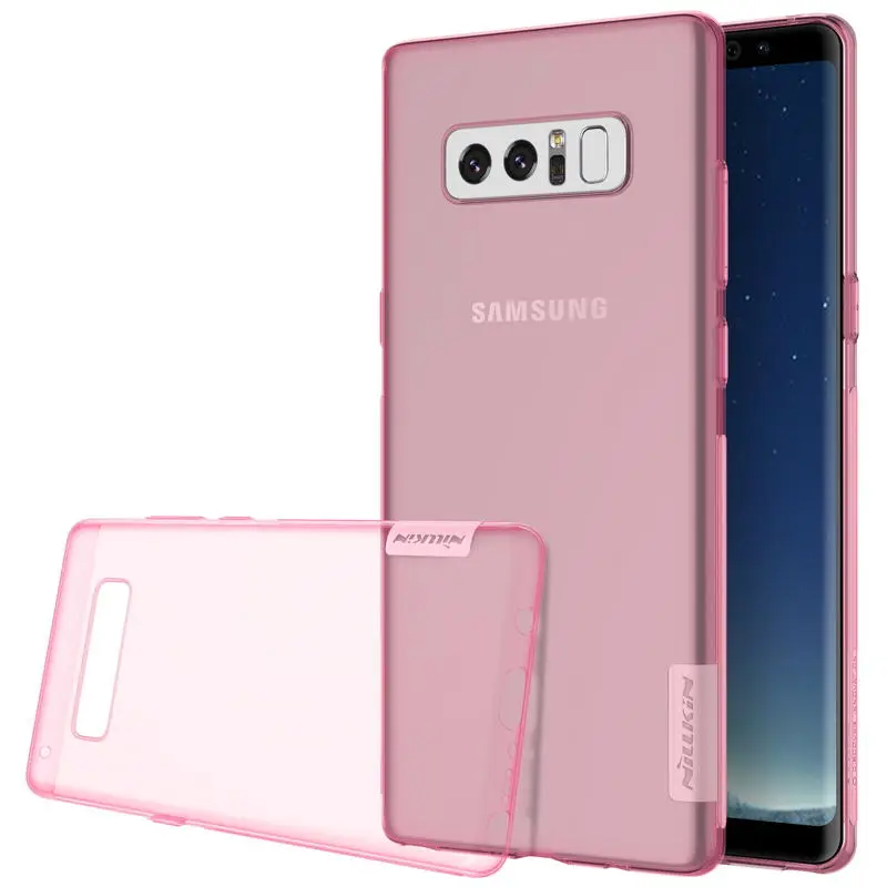 10 шт./партия, чехол для телефона samsung galaxy note 8, чехол Nillkin, натуральный ТПУ, мягкий чехол для galaxy note 8, чехол, 6,32 дюймов - Цвет: Розовый
