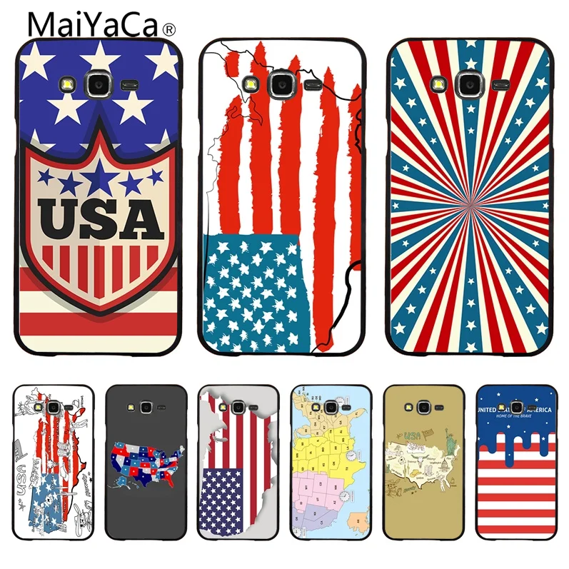MaiYaCa для Samsung Galaxy S3 S3mini S4 S4mini S5 S6 Чехол мобильного телефона с американским флагом |