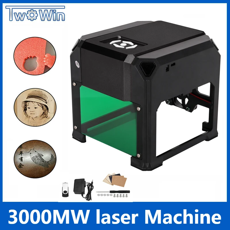 3000mw Automatic K5 Type High Speed Laser Engraving Machine USB DIY