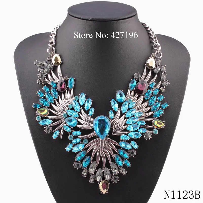 

New Arrival Vintage Crystal Statement Metal Exaggerated Choker Maxi Necklace For Women Fashion Jewelry
