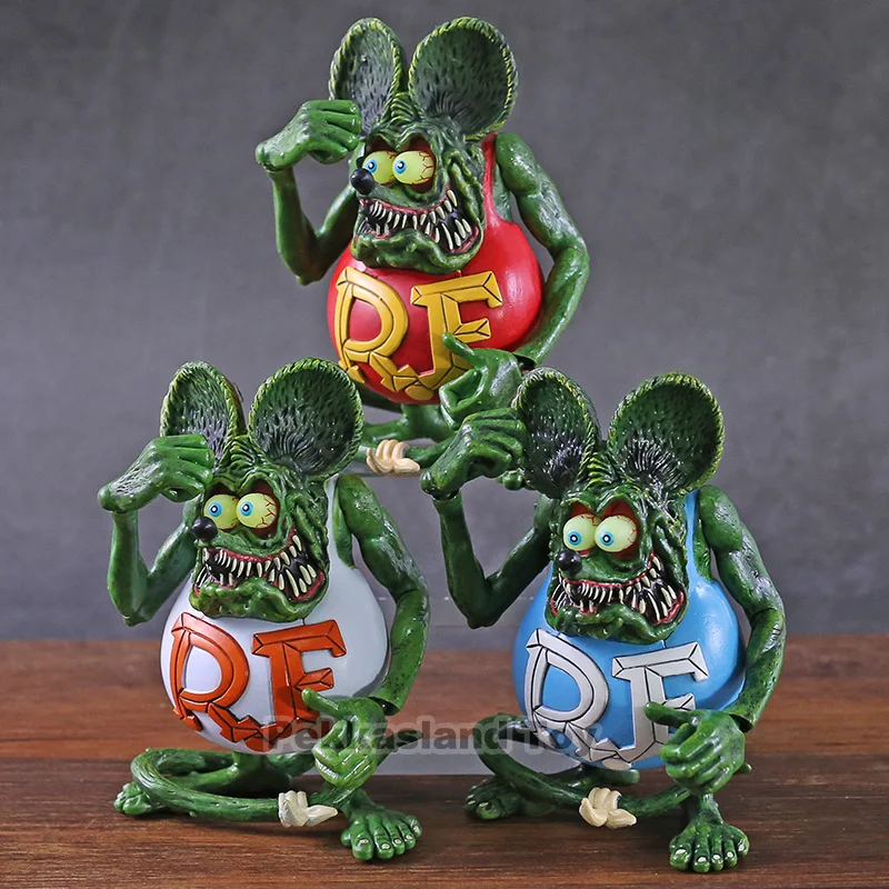 Rat Fink мышь ПВХ фигурка Коллекционная модель игрушки кукольные украшения