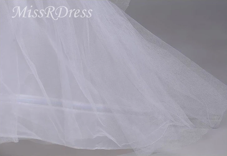 MissRDress два Hoops поезд Свадебная Нижняя юбка белая свадебная юбка три слоя кринолин слипы для свадебных аксессуаров JKC20