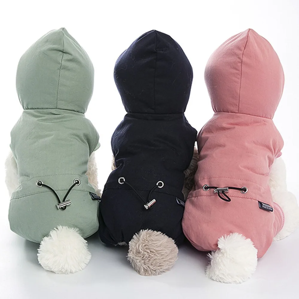 

Dog Pajamas Solid Cotton Jumpsuit Autumn Winter Dog Clothes Four legs Warm Pet Clothing Outfit Small Dog Star Costume Apparel