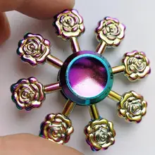 Доступны все цвета радуги поворот розы из металла палец ручной Спиннер, концентрация внимания, СДВГ настольная сенсорная игрушки для снятия стресса ADHD для детей Подарки