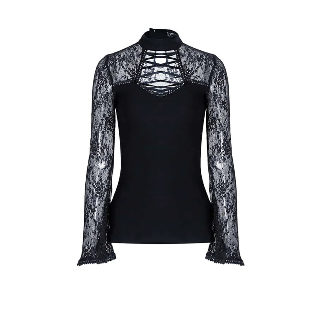 Darkinlove женский кружевной Peekaboo короткий Готический Топ TW102