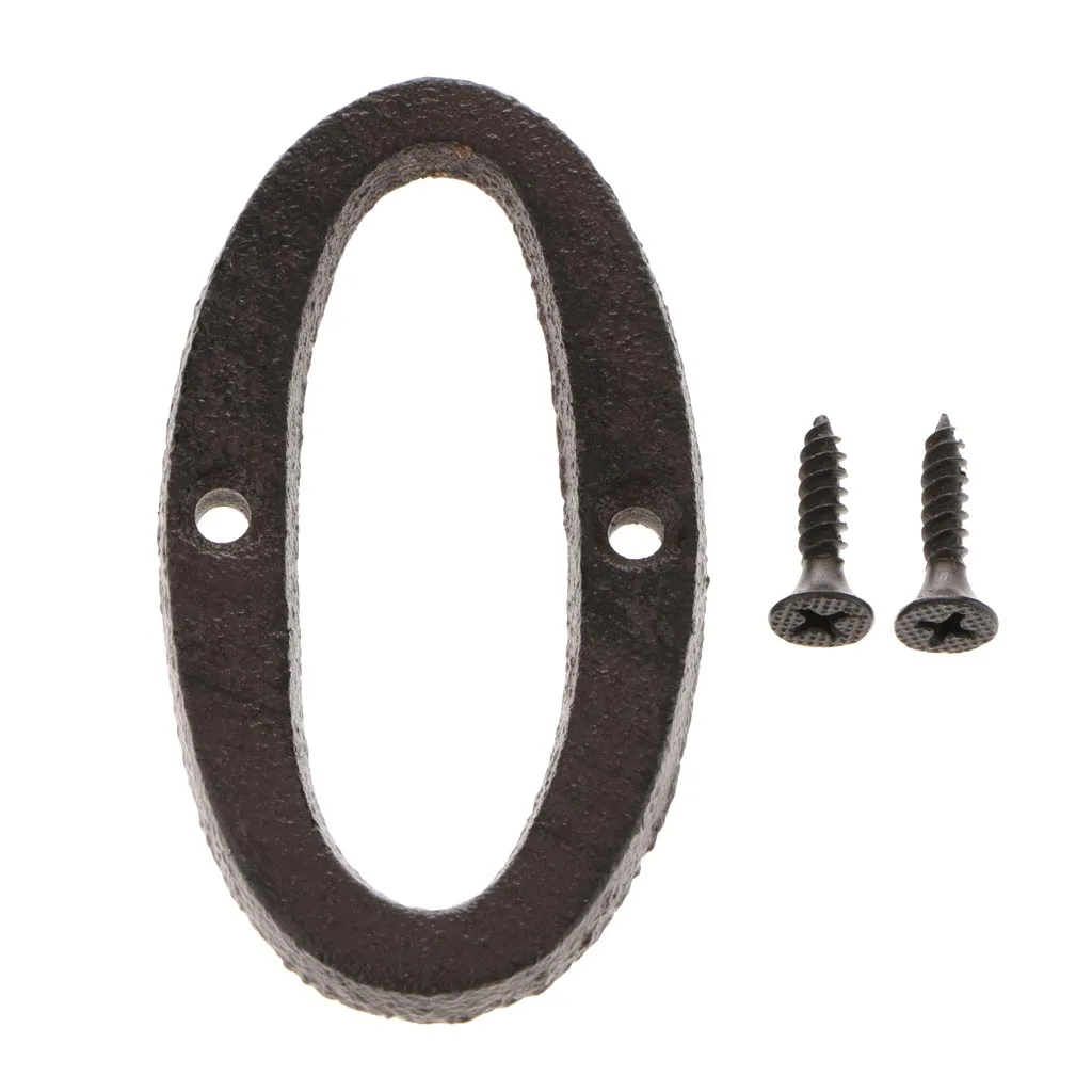 ABS Plastic Bronze Self- Adhesive 0-9 Door Numbers Customized House Address Sign Door Number Signs Digits Sticker Plate