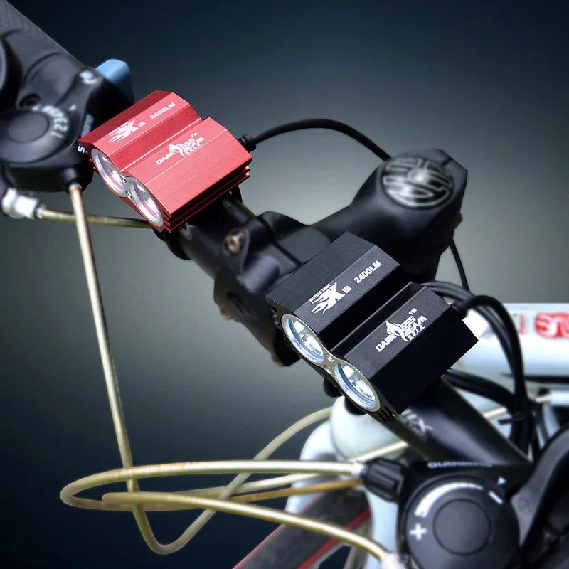2400 lumens Luz Bicicleta 2 x CREE XML-L2 4 Modes Waterproof LED Light Bike Flashlight | Спорт и развлечения