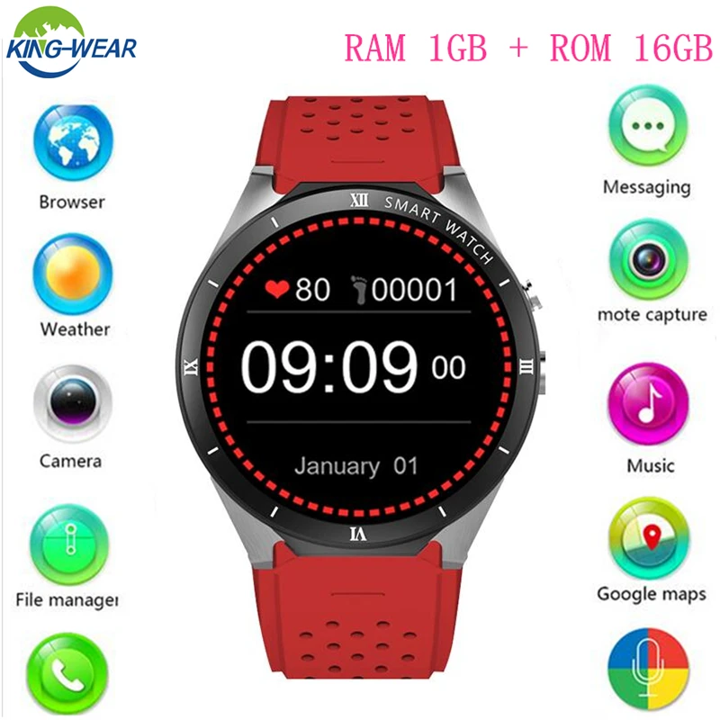

KW88 Pro Android 7.0 Smart Watch 1GB + 16GB Bluetooth 4.0 WIFI 3G Smartwatch men Wristwatch Support Google store Voice GPS Maps