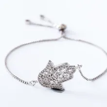 Золотая, серебряная цепочка micro pave cz кубический цирконий веревка, регулируемый браслет из медного бисера cuh64 круглый очаровательный браслет для женщин