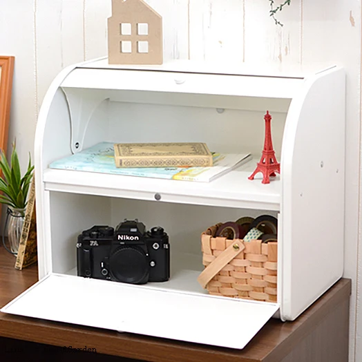 Rolltop bread box kitchen countertop metal food storage bin organizer (6)