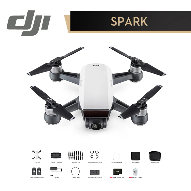 

DJI Spark Fly More Combo Drone FPV Quadcopter Helicopter (free gift 16GB MicroSD Card / Universal Adaptor) 5 Colours In Stock