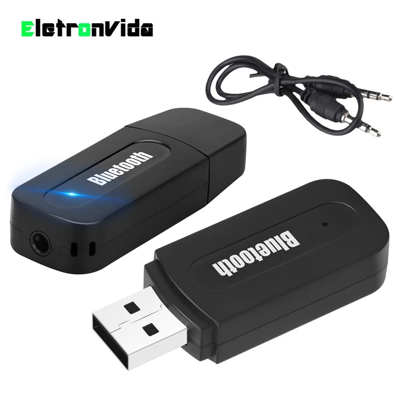 1.5m Audio Lead 3.5mm Wireless USB Mini Car Bluetooth Music Receiver Adapter