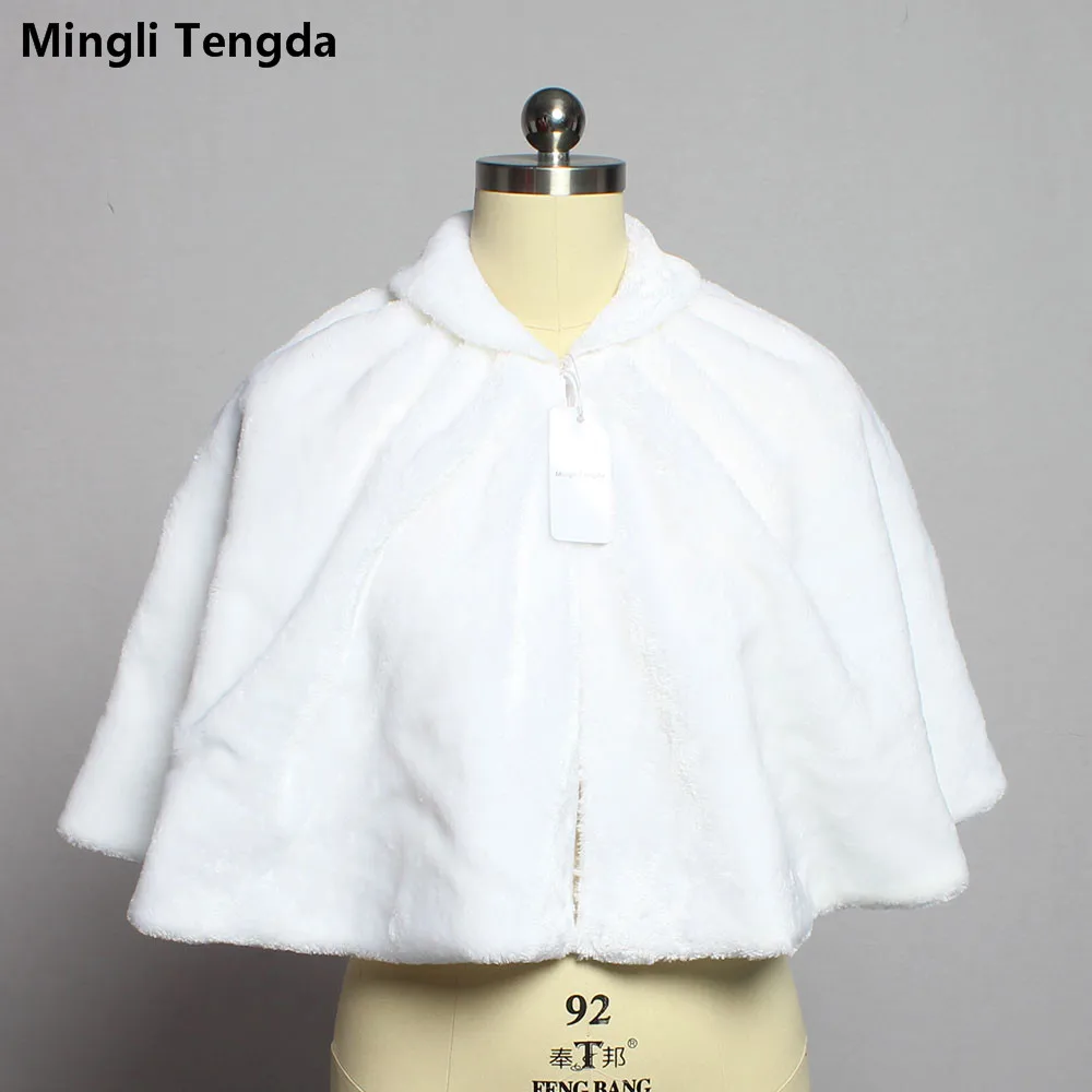 

Mingli Tengda Bridal Wrap Bolero Elegant Warm Faux Fur For Wedding Evening Party Prom Jacket Coat Bridal Jacket Coat Accessories