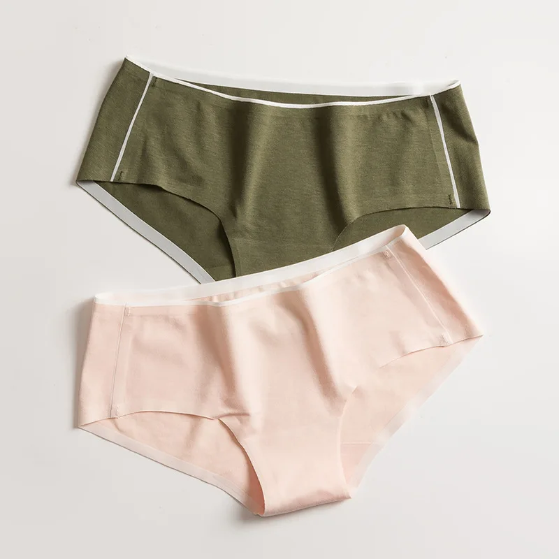 

Light luxury quality one-piece color matching seamless cotton underwear ladies Comfort large size briefs women manufacturers