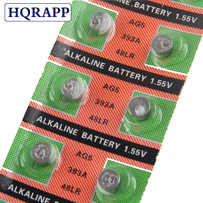 Горячая продажа 10 шт. AG5 LR754 393 SR754 193 546 RW28 48 кнопочная монетная батарея щелочная для