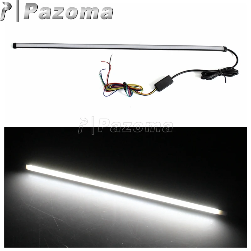 

29cm 45cm 60cm Universal Motorcycle Sequential LED Strip Tailight Flowing Turn Signals Switchback Strobe Tail Brake Stop Light