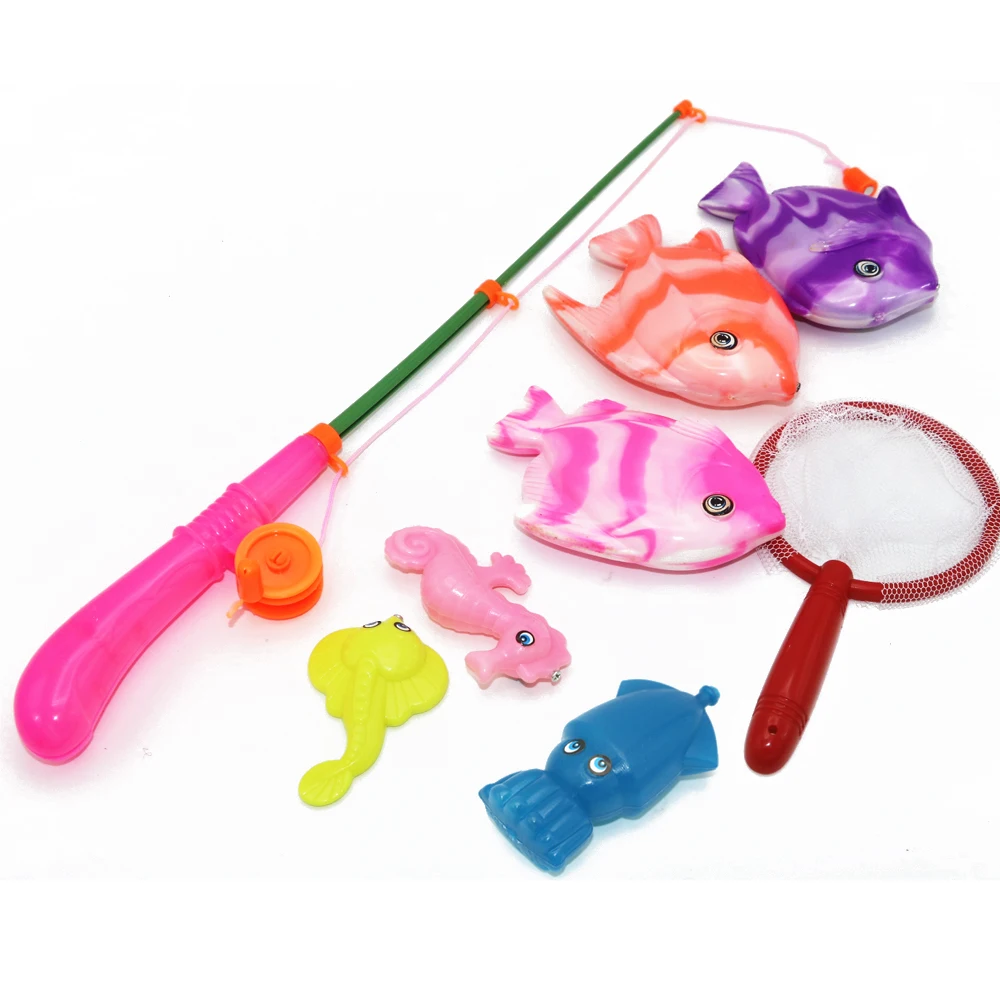 Children's 8pcs/Set Fishing Parent child interactive Toys Game