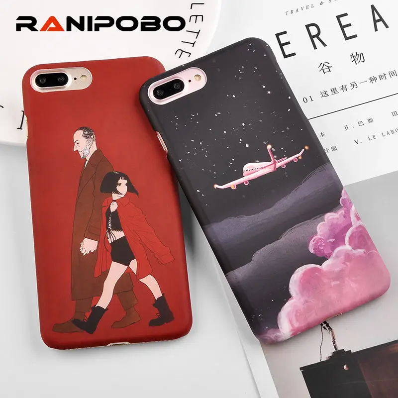 

Fashion Movie The Professional Lovely print Plane Phone Case For iphone 5 5S SE 6 6S Plus 7 7Plus 8 8Plus Cartoon Back Cover