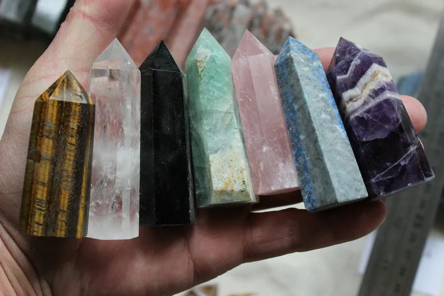 50 шт. много видов натурального кварца яшма камни кристалл точки полированный исцеление