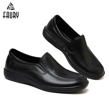 2018 プロのシェフの抗スリップ靴男性調理靴安全黒ウェイター靴ユニセックスキッチン水筒防水耐油