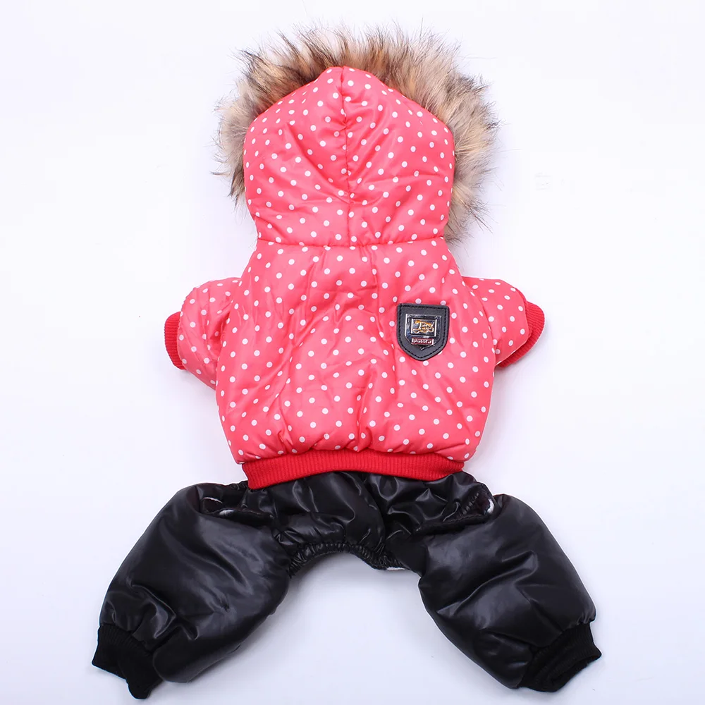 New Dog Cat Warm Coat Jacket Polka Dot Design Pet Puppy Warm Hoodie