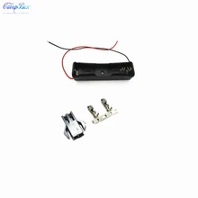 50Pcs 1×18650 Battery Case Holder Socket Wire Junction Box With 15cm Wires, SM 2.54 Header and Crimps