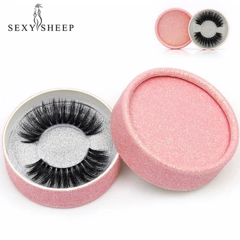 

1Pair 3D false eyelashes handmade false eyelashes naturally extend the dramatic eyelashes soft watelashes round box
