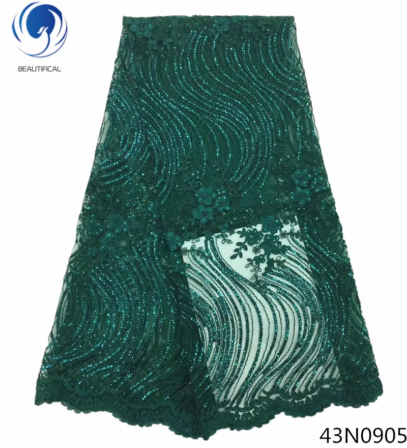 Buy Beautifical lace fabrics with sequin bridal