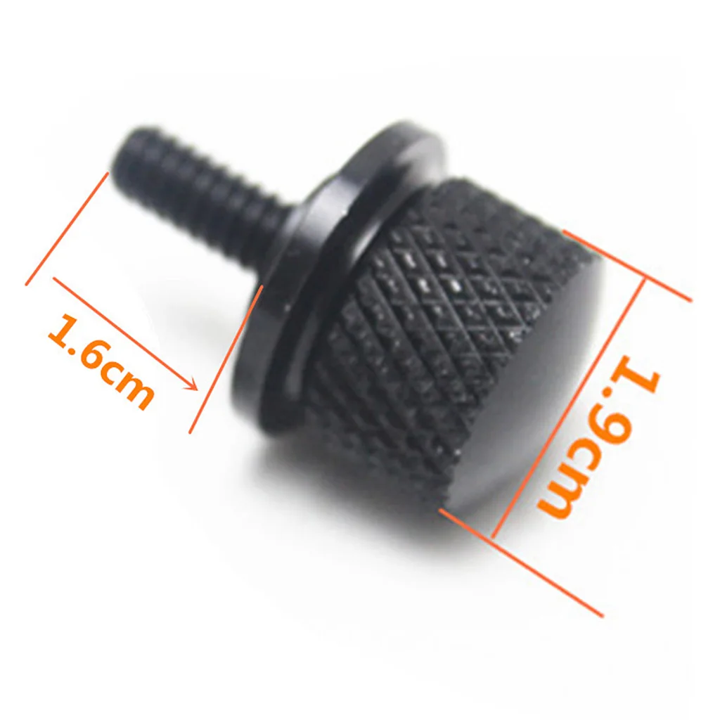 Motorcycle Accessories 1/4' CNC Aluminum Seat Mount Bolt Screw Cap For    Sportster Black