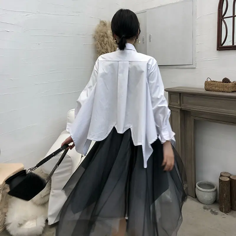 Becerro See xitao Color Loose 2019 Línea Falda Irregular Casual Picture Malla Mujer Primavera De Sólido Corea Dll2172 Piel Verano Moda aSURpaq