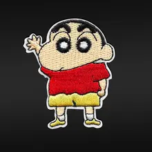 Crayon Shin-chan вышитые железные нашивки на одежду для одежды дети мультфильм значки-Наклейки Аппликации одежды оптом