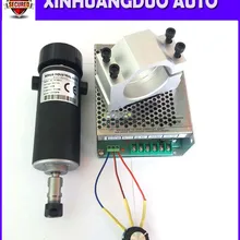 Мотор шпинделя с воздушным охлаждением 500 кВт ER11 патрон Вт мотор шпинделя постоянного тока и 52 мм зажимы и регулятор скорости питания для ЧПУ