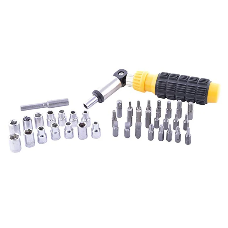 KALAIDUN Ratcheting Wrench Screwdriver Set Precision Multifunction Bit Kit Magnetic Portable Rotating Household Repair Hand Tool7