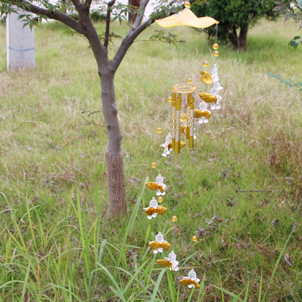 Античный резонансный 5 трубок Love Angel Wind Chime колокольчики Висячие гостиная кровать домашний Декор подарок автомобиль Открытый Двор Сад деко колокольчики