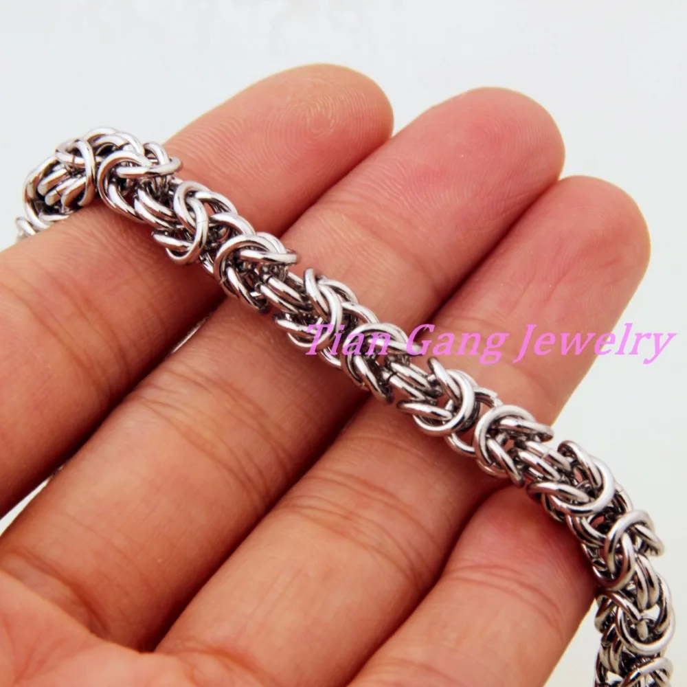 Top Quality 6mm 316L Stainless Steel Necklace Silver Tone Fashion