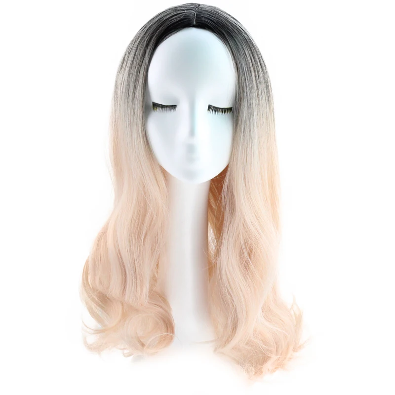 JOY &amp BEAUTY 28 &quotдлинный волнистый парик Ombre коричневый розовый красный серый