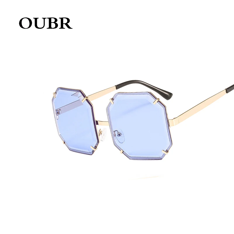 OUBR Женские Ретро Квадратные Солнцезащитные очки Брендовые трендовые солнцезащитные очки мужские и женские градиентные солнцезащитные очки UV400 очки