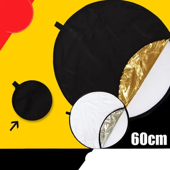 

60CM reflector five in one folding reflector, soft plate, portable bag, light filling plate equipment, photo accessories CD50