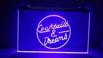 

Cocktails & Dreams beer bar pub club 3d signs LED Neon Light Sign