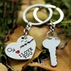 Hot Sale Zinc Alloy Silver Plated Lovers Gift Wedding Favors Couple My Heart Keychain Fashion Keyring Key Fob Creative Key Chain ► Photo 3/6