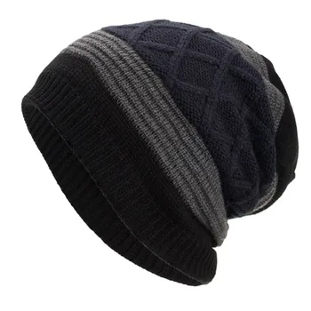 

Women Men Warm Baggy Weave Crochet Winter Wool Knit Ski Beanie Skull Caps Hat Soft Baggy Skullies Beanies Men Crochet #L5